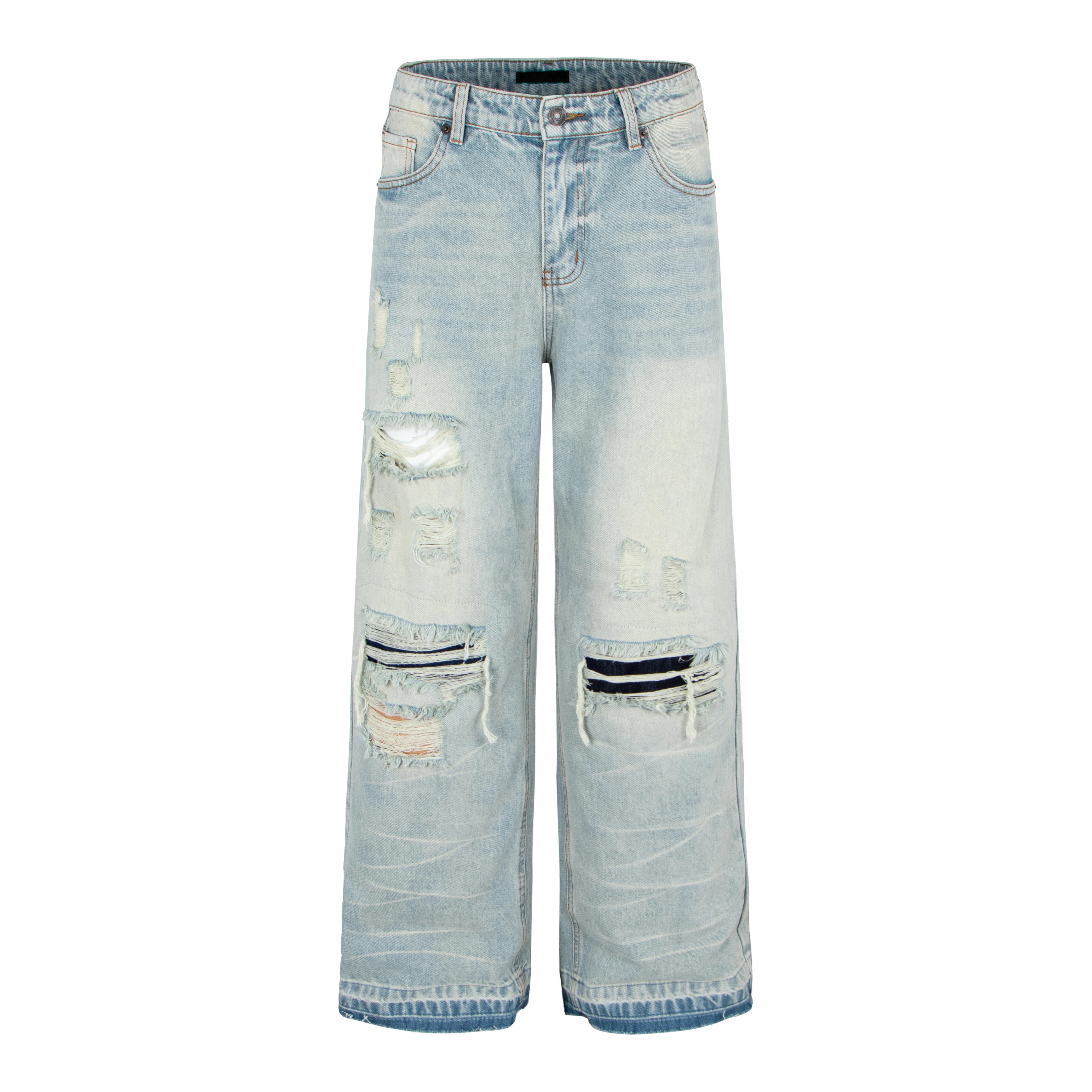 Tidal Rip Patchwork Wide Jeans