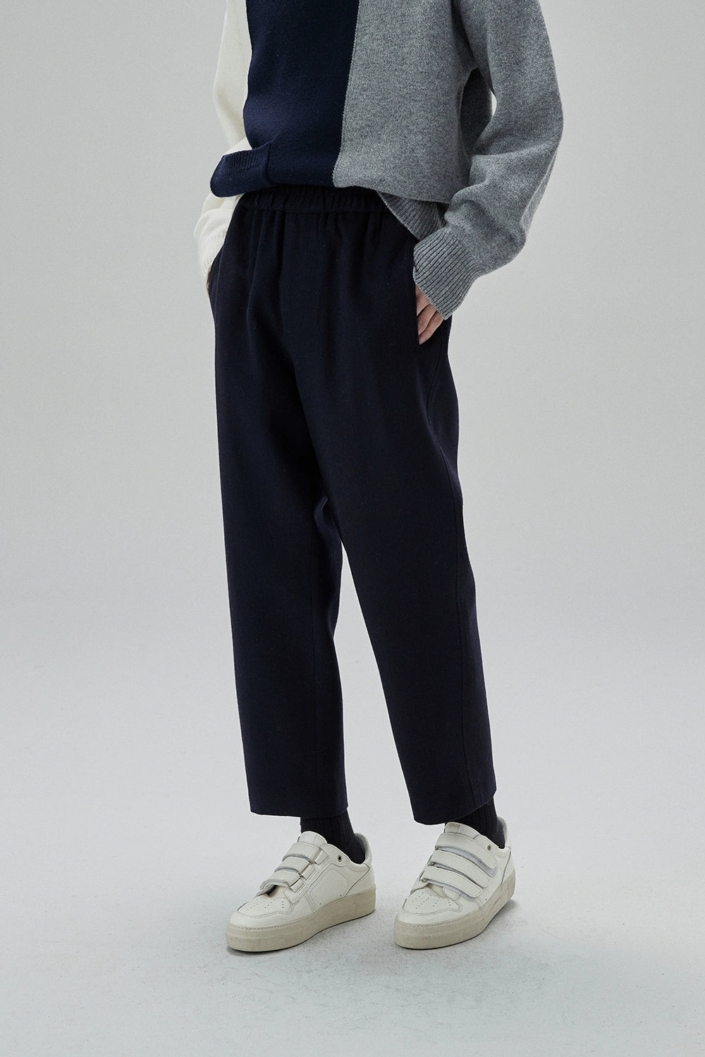 Elastic Straight Pants