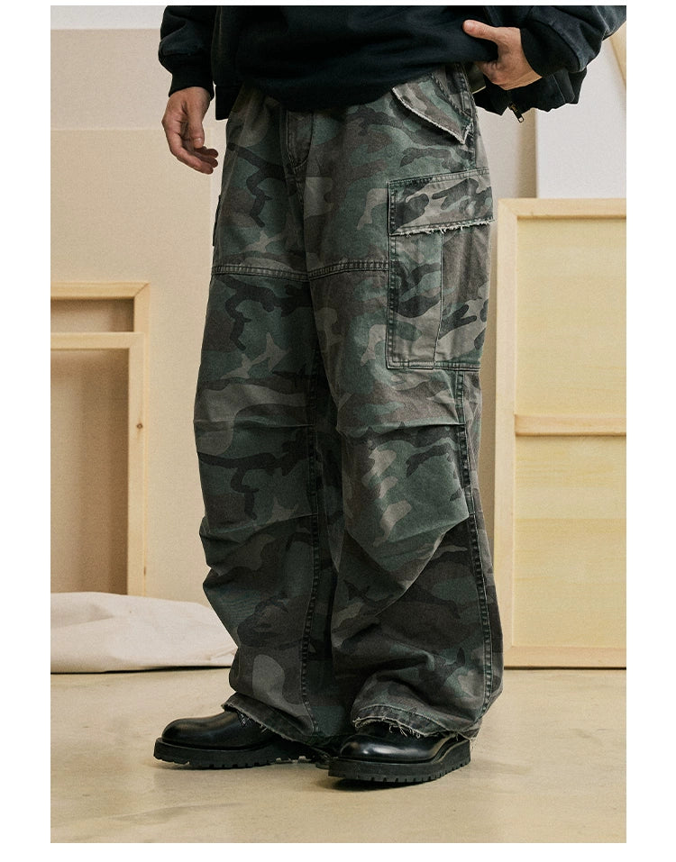 Pantalon de cargaison de chasse au camouflage boisé