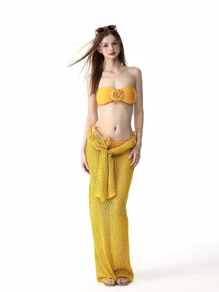 Bloom Crochet Maxi Bikini Set