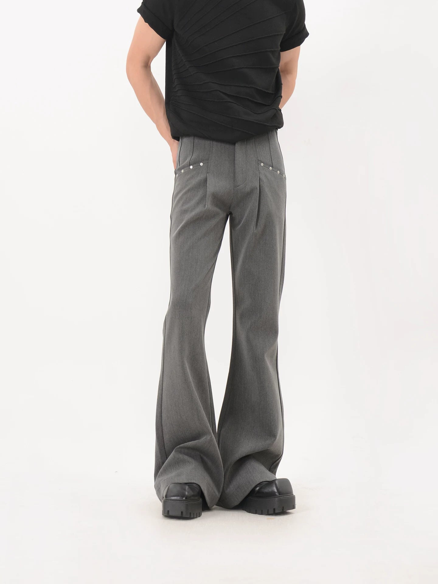 Slate Stud Flare Trousers