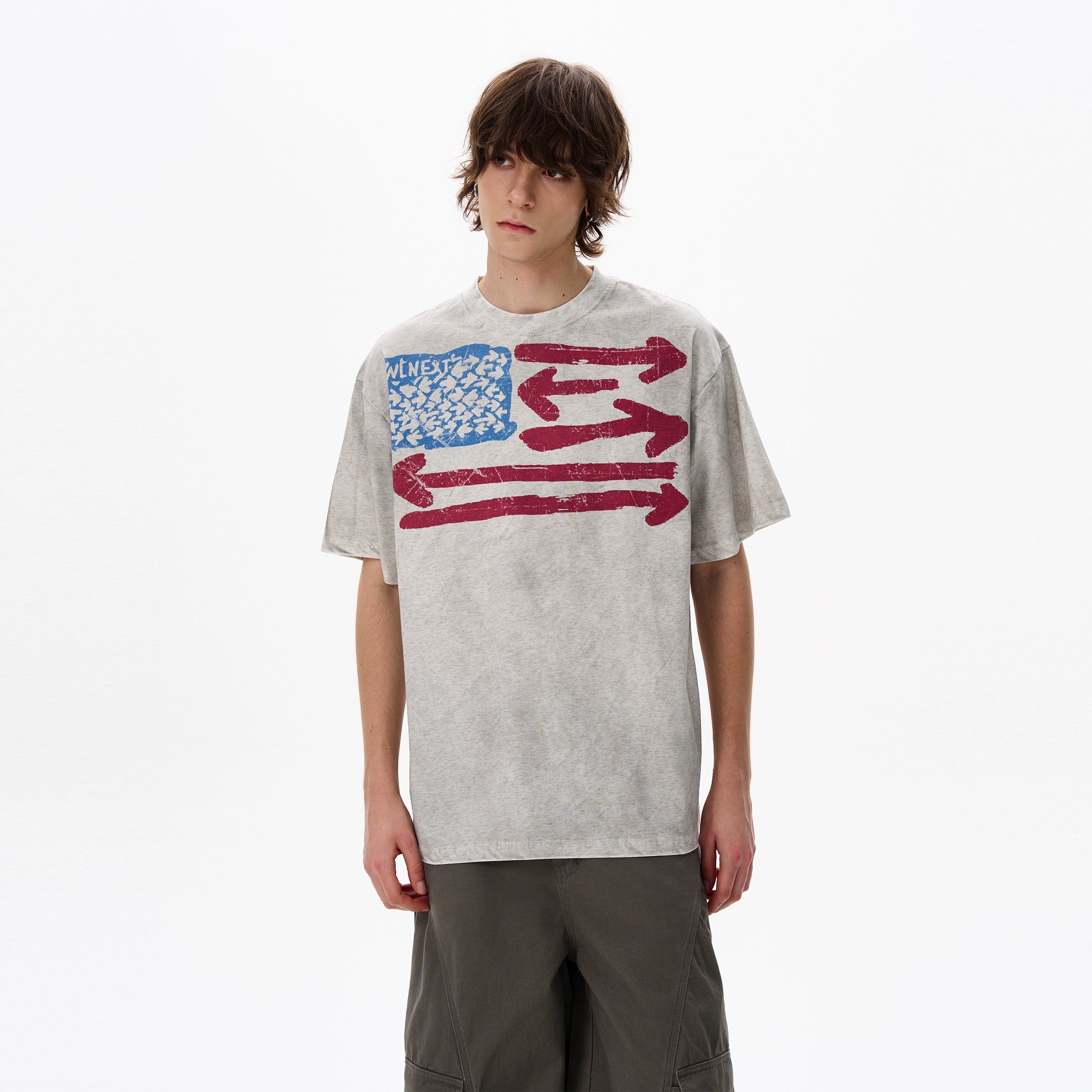 Vintage Flag Graphic Oversized T-Shirt