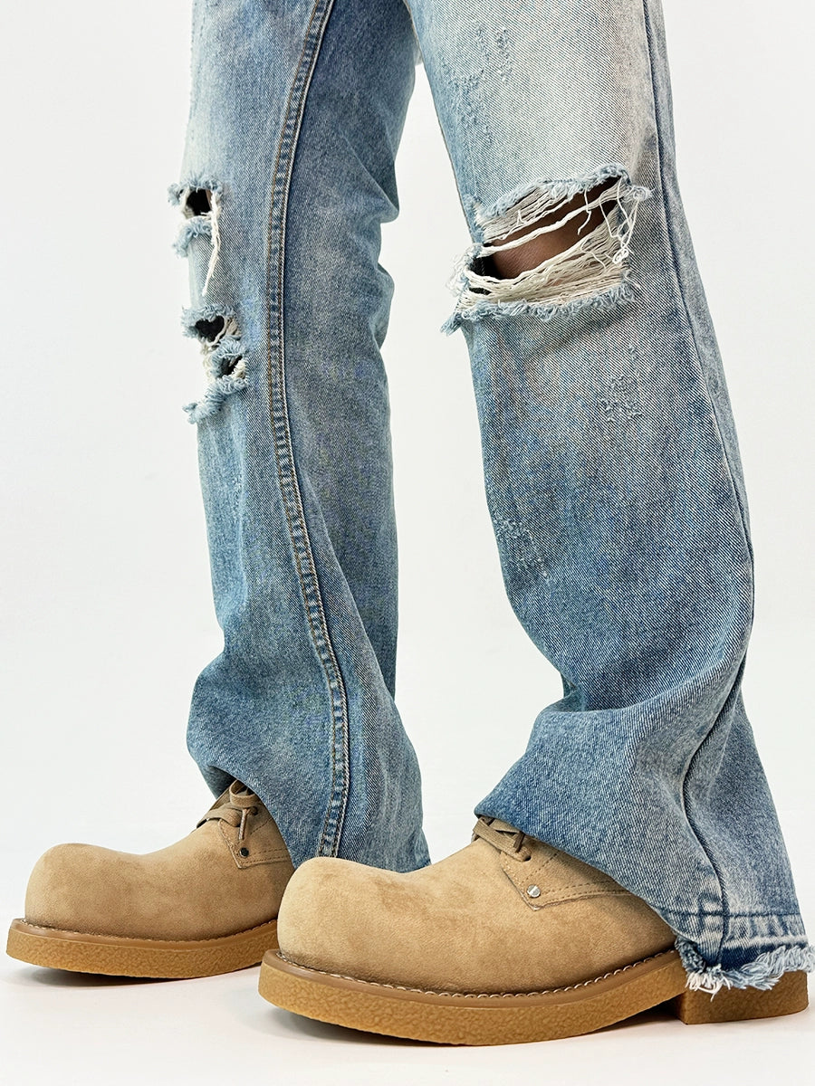 Modern Chunky Suede Platform Derbies