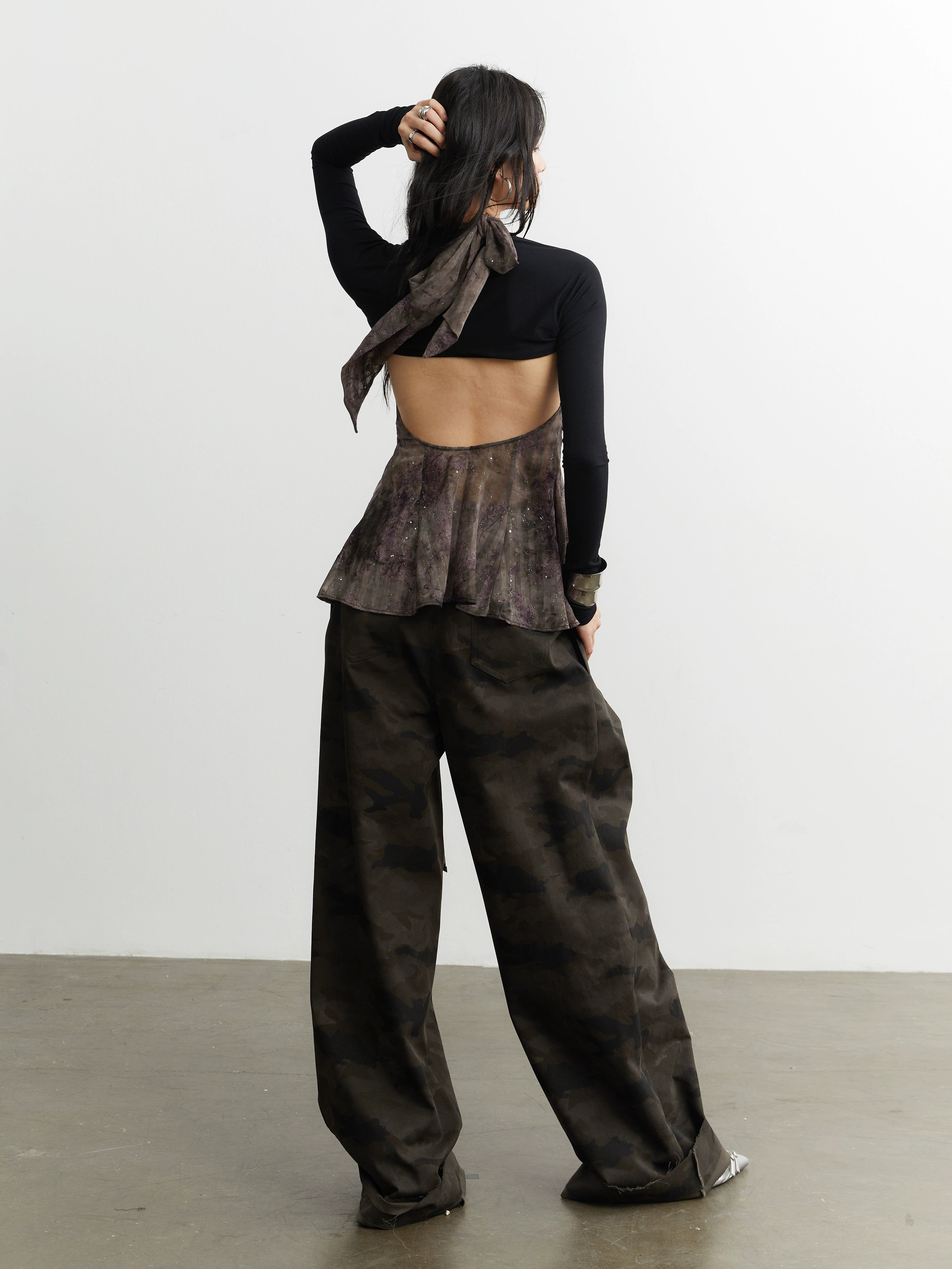 Shadow Veil Wide Camo Trousers