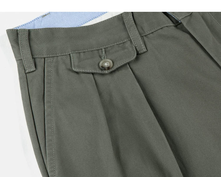 Heritage Taper Pleated Chino Trousers