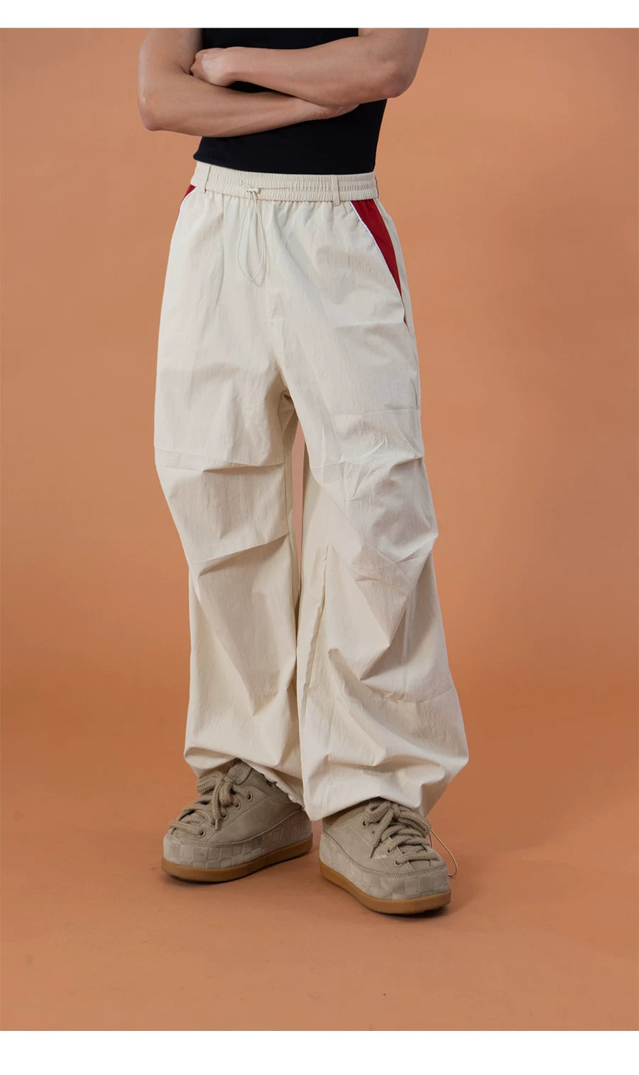 Sidewave Contrast Track Parachute Pants