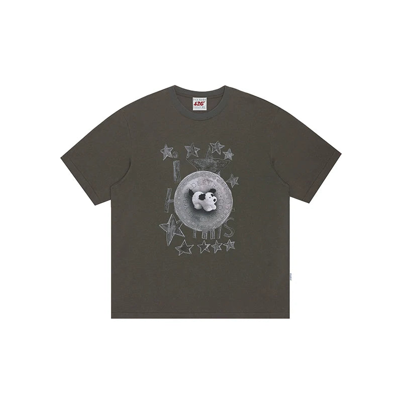 Loose Fit Summer Hip-Hop Puppy Tee - chiclara