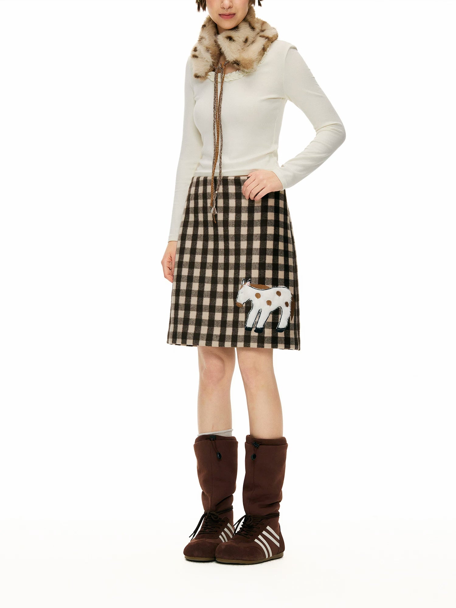 Gingham Pony Meadow Mini Skirt