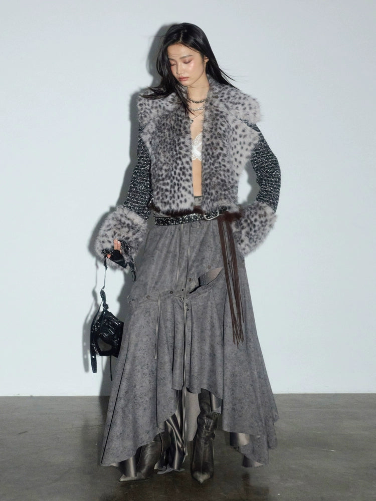 Spotted Frost Luxe Cropped Jacket