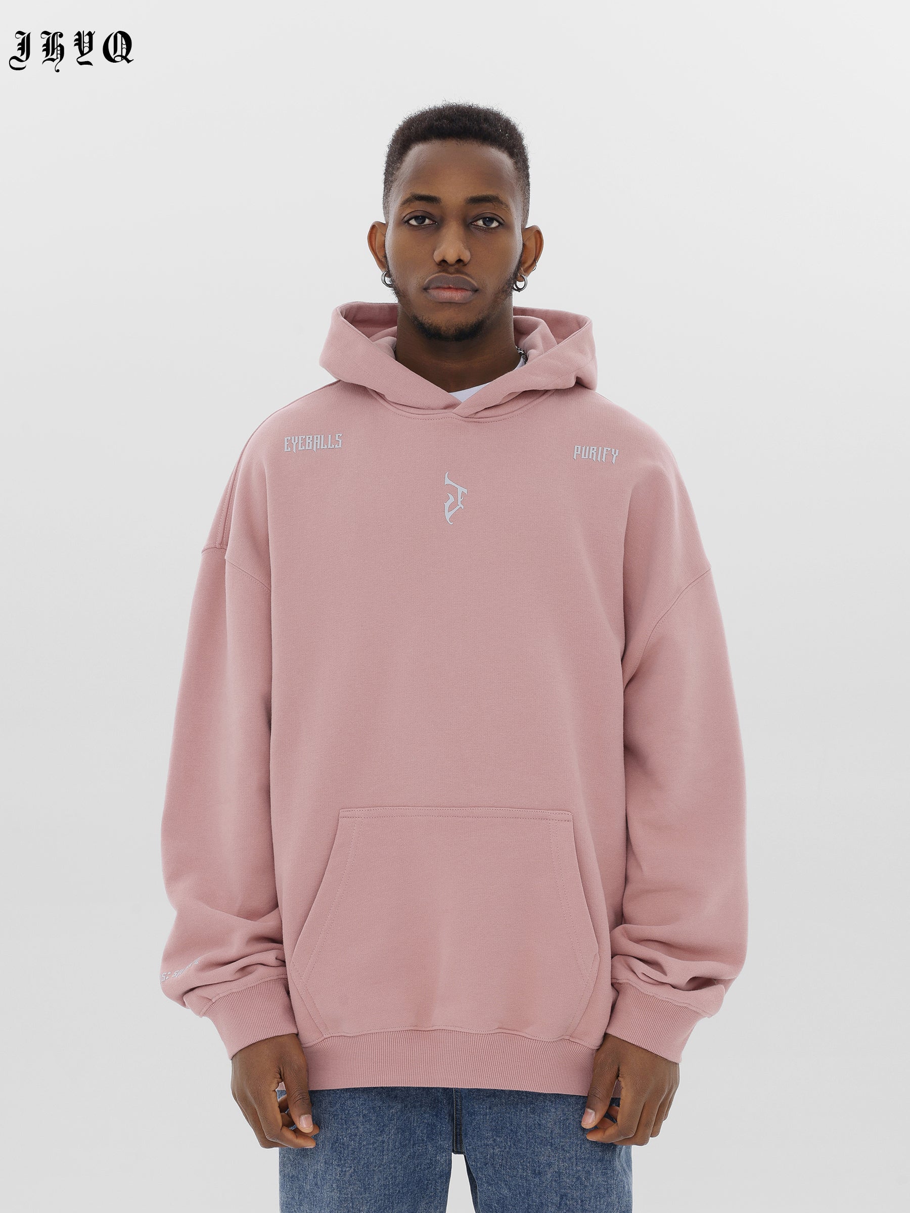 Hoodie with Basic Logo Print - chiclara