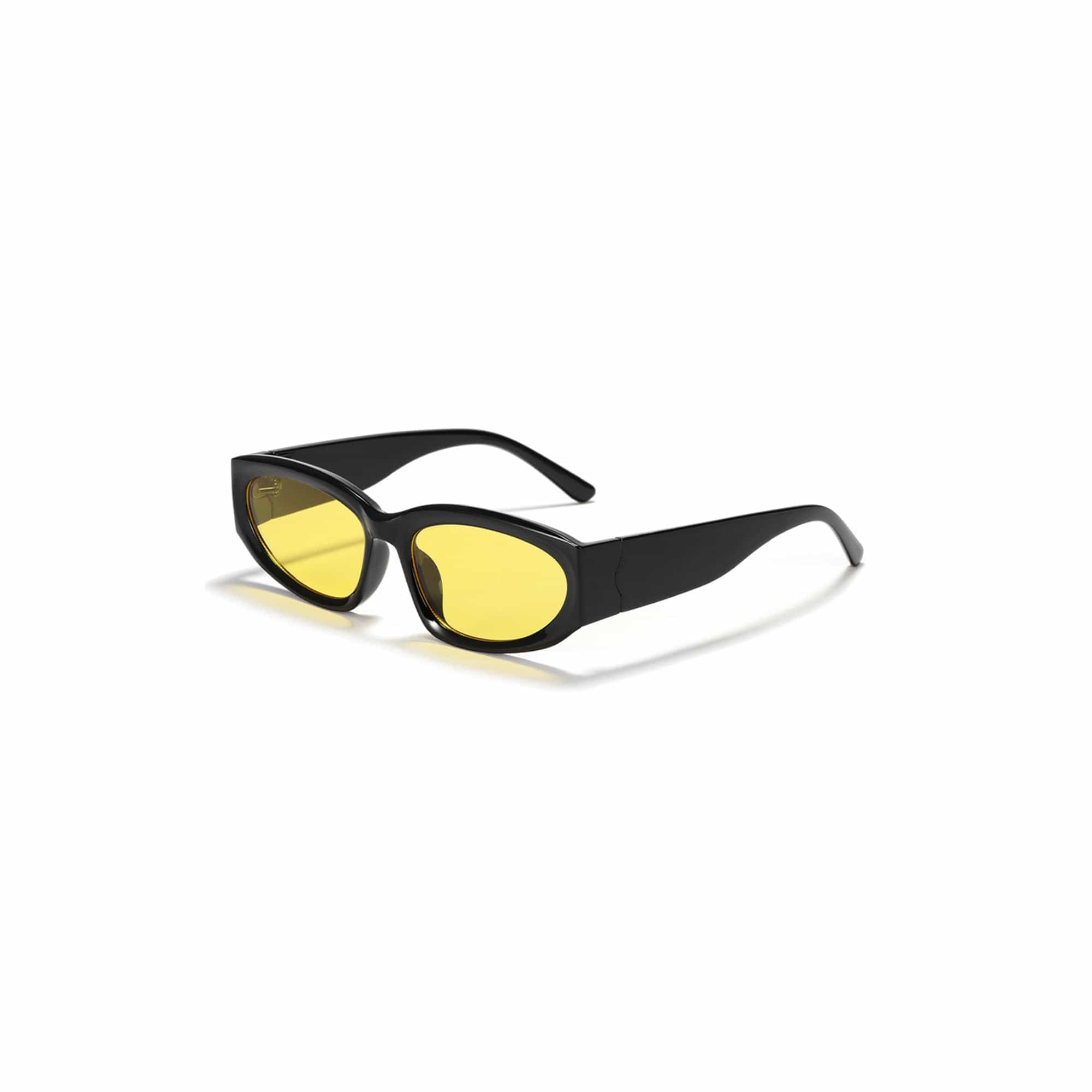 Textured-Temple Narrow Oval Sunglasses - view 3