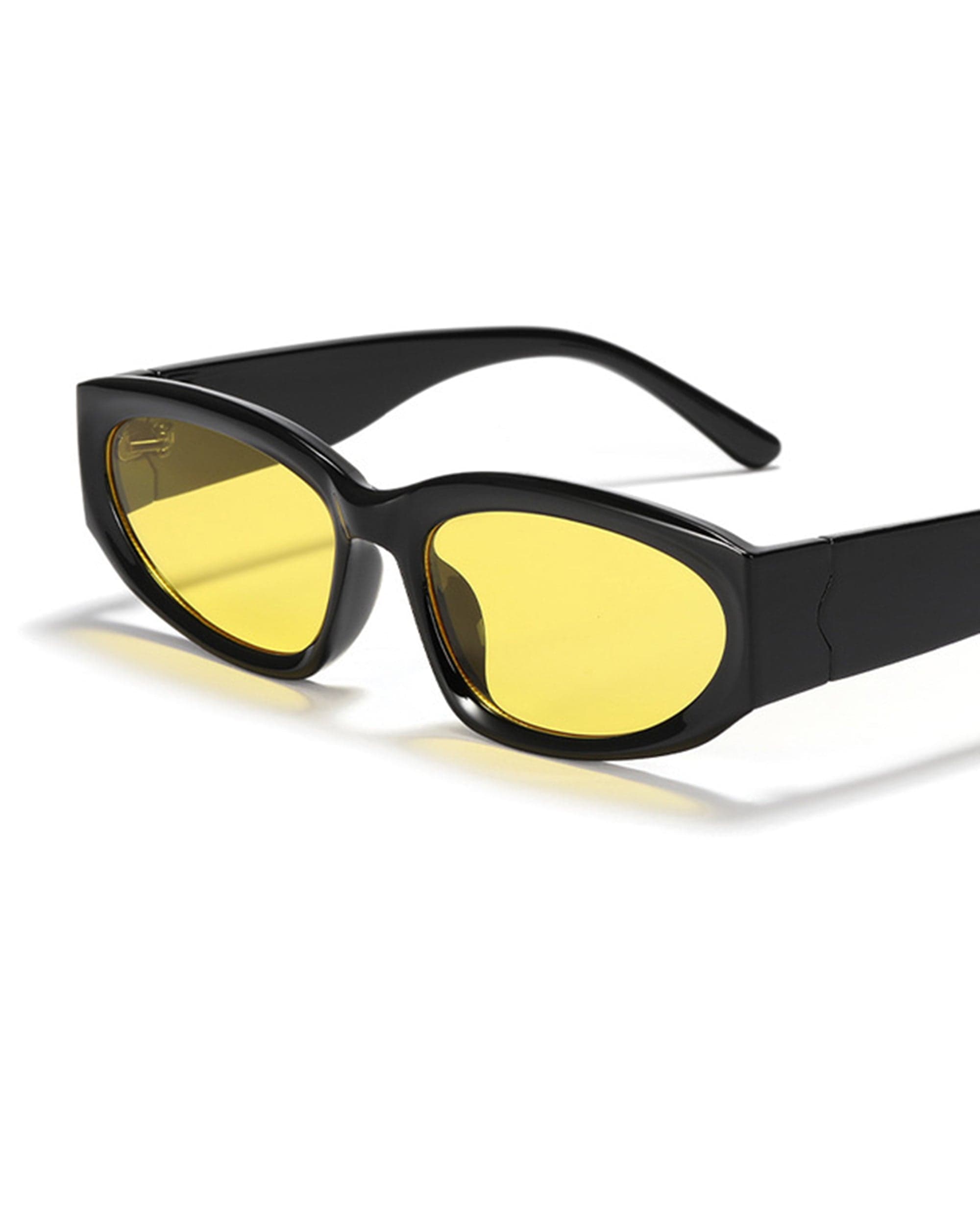 Textured-Temple Narrow Oval Sunglasses - view 11
