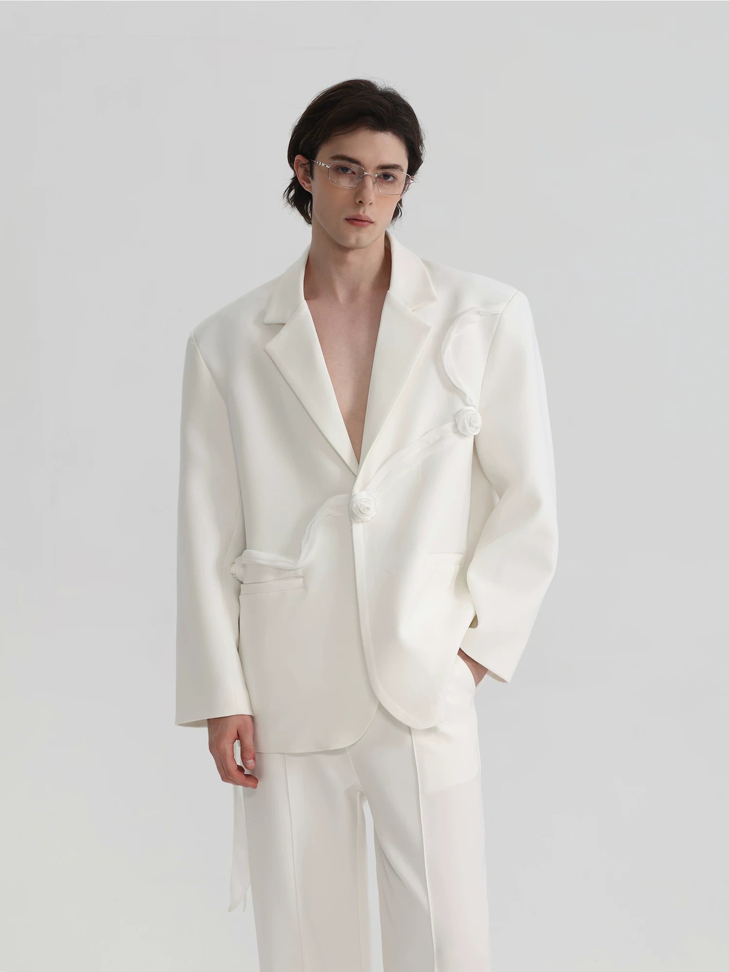 Ivory Rose Drift Sculpted Blazer