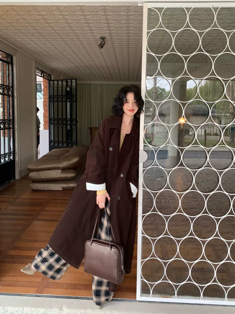 Casual Black Plaid Wide Leg Pants