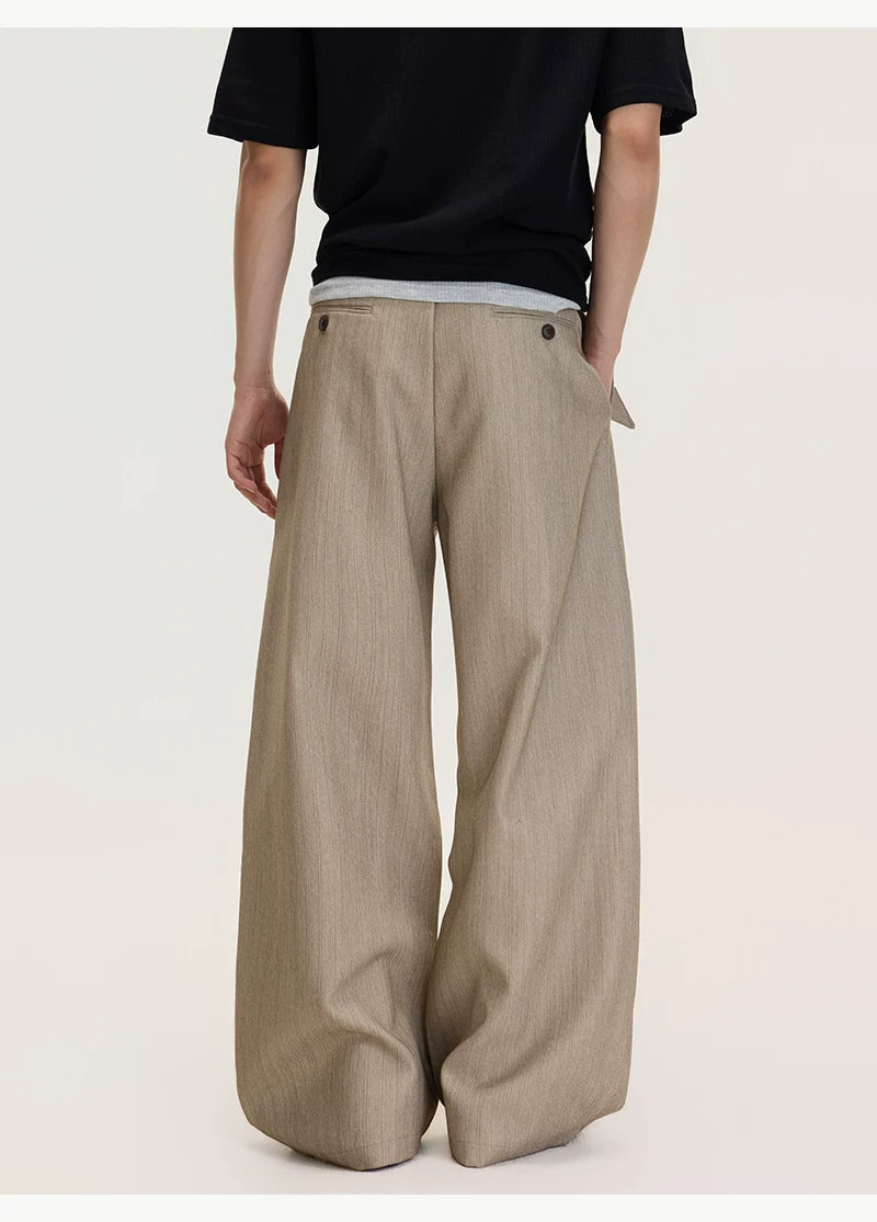 Drape Crossover Wide Pants