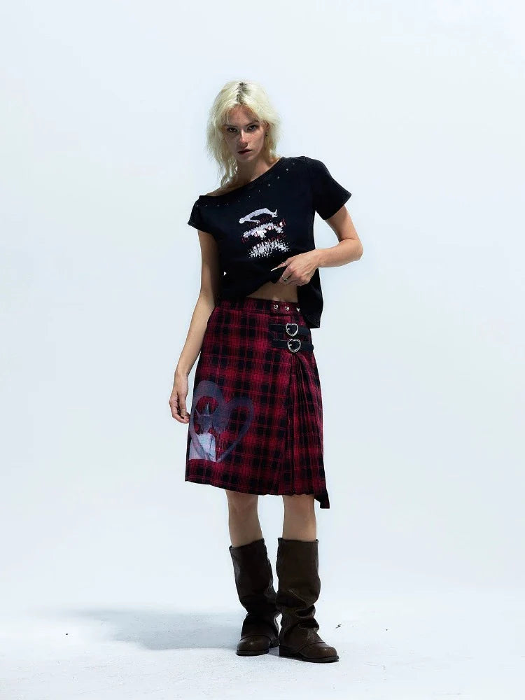 Punk-Inspired Plaid Skirt Tartan