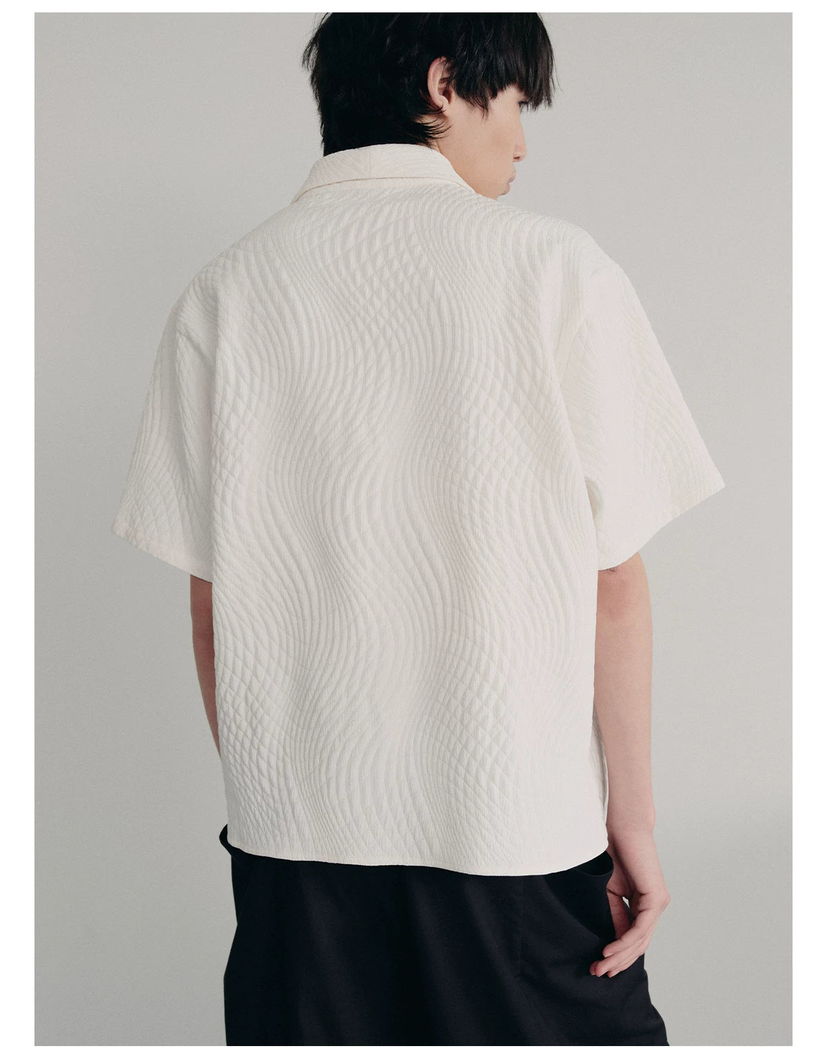 Quilted Short-Sleeve Camp Shirt