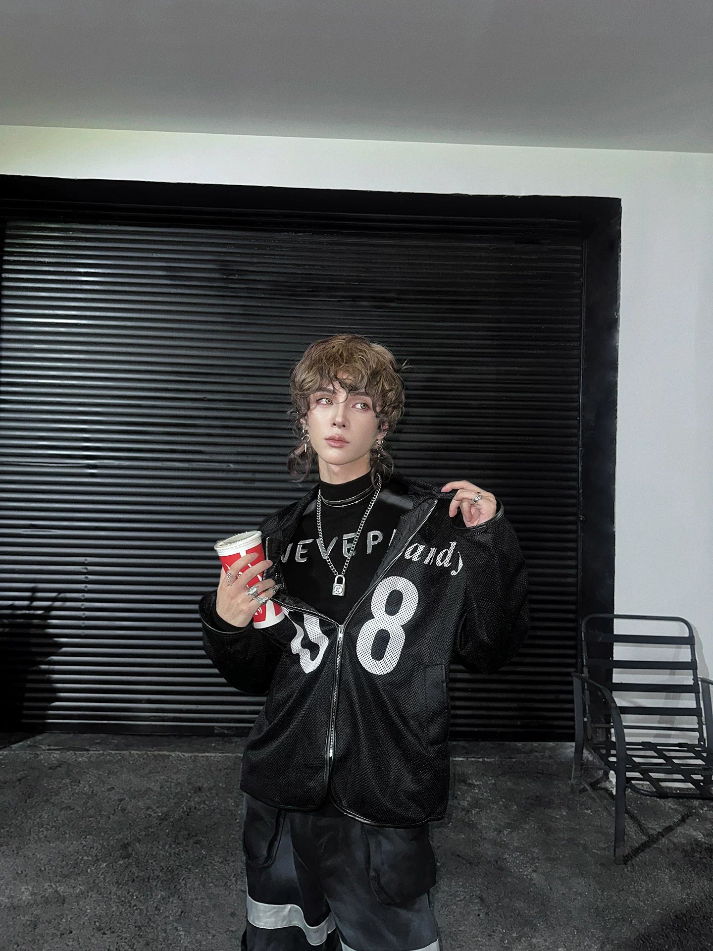 Night Rally Mesh Varsity Zip Jacket