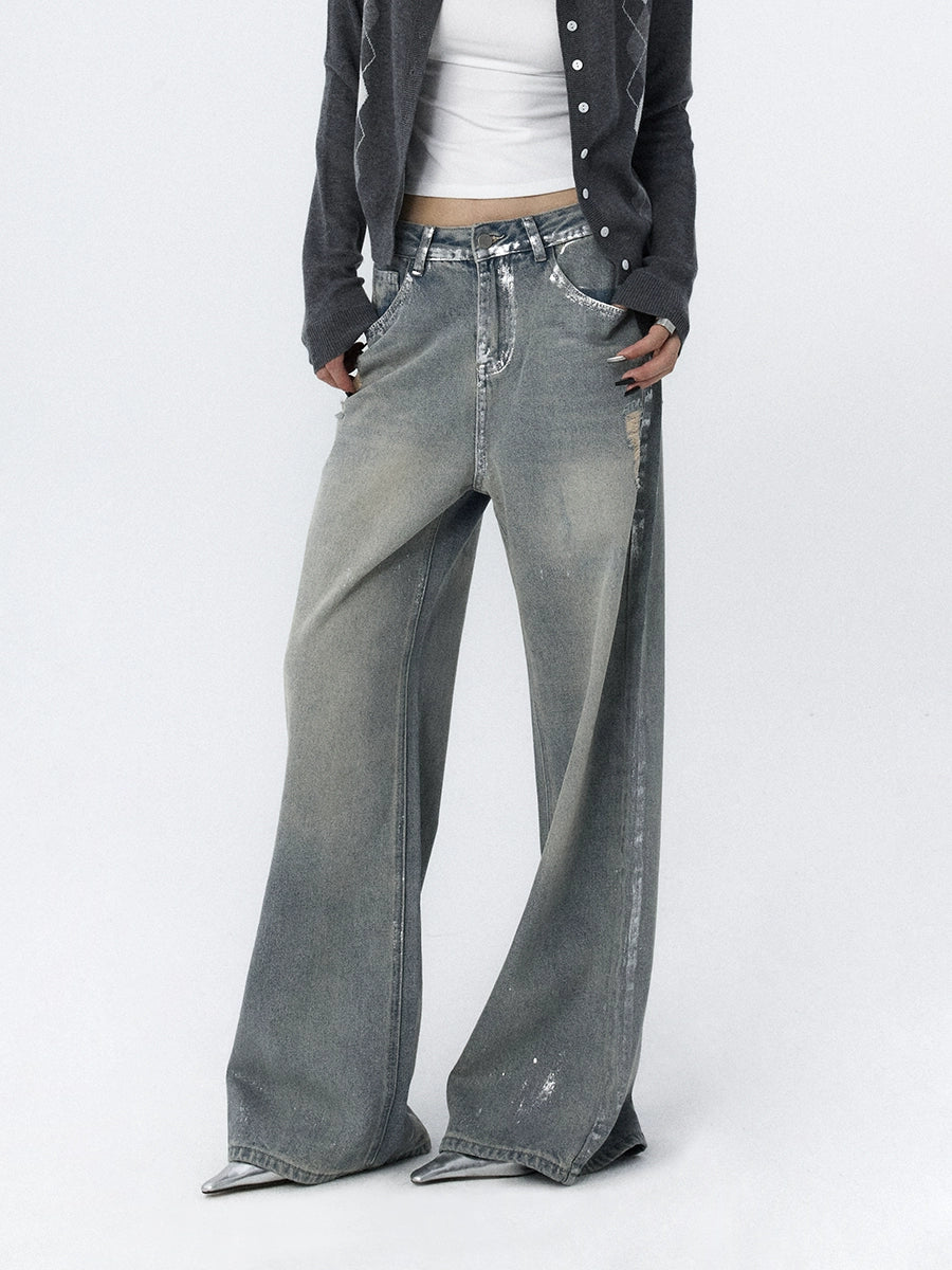 Tide‑Worn Wide‑Leg Jeans