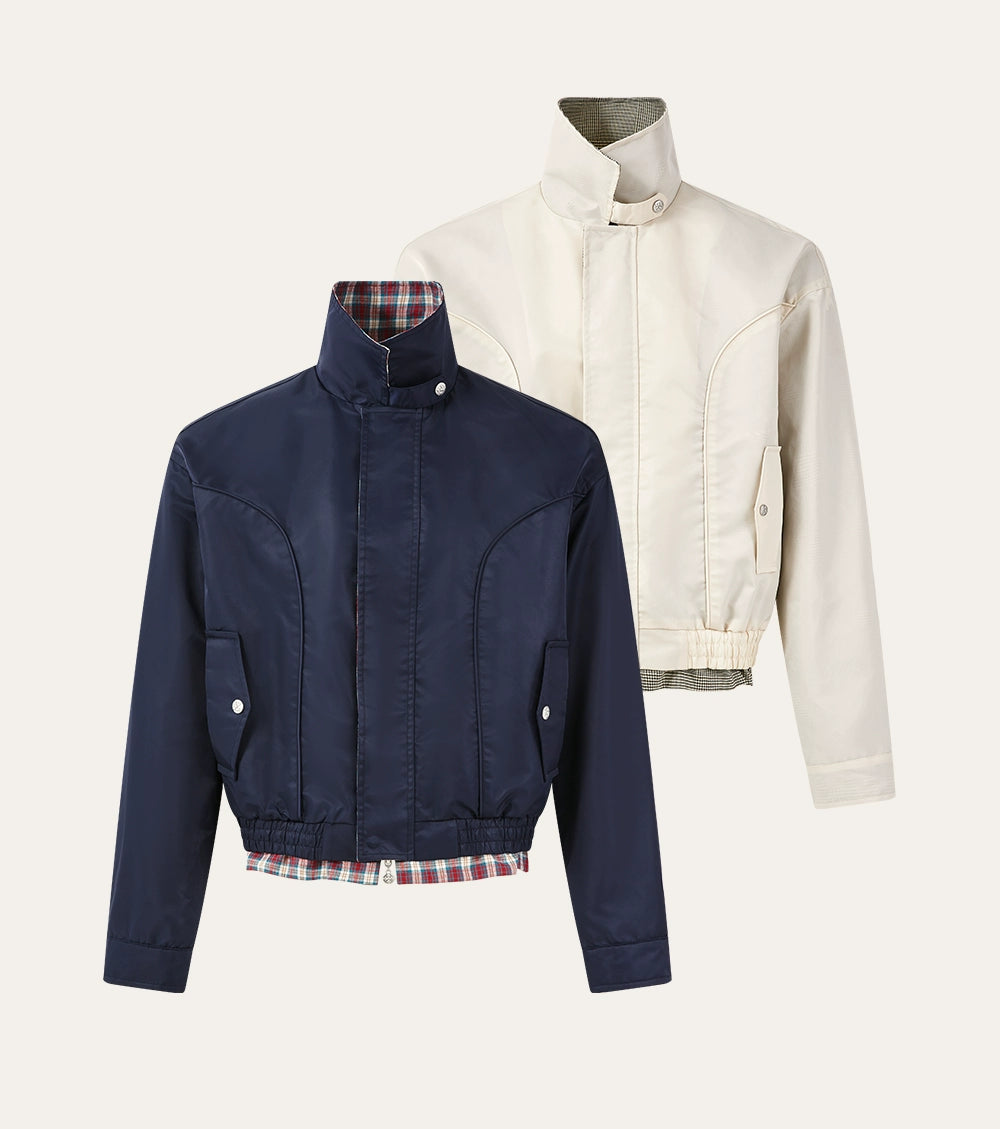 Harrington Jackets with Plaid Lining