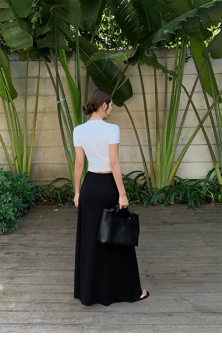 Midnight Ease Jersey Maxi Skirt