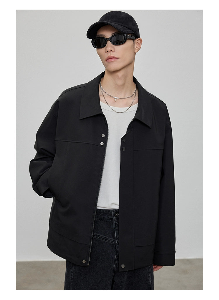 Vertical Split Square Neck Oversized Jacket