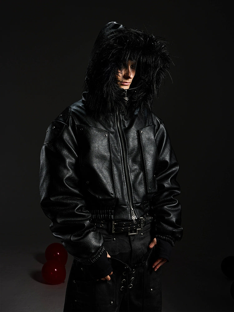 Grimfang Faux Fur Hooded Jacket