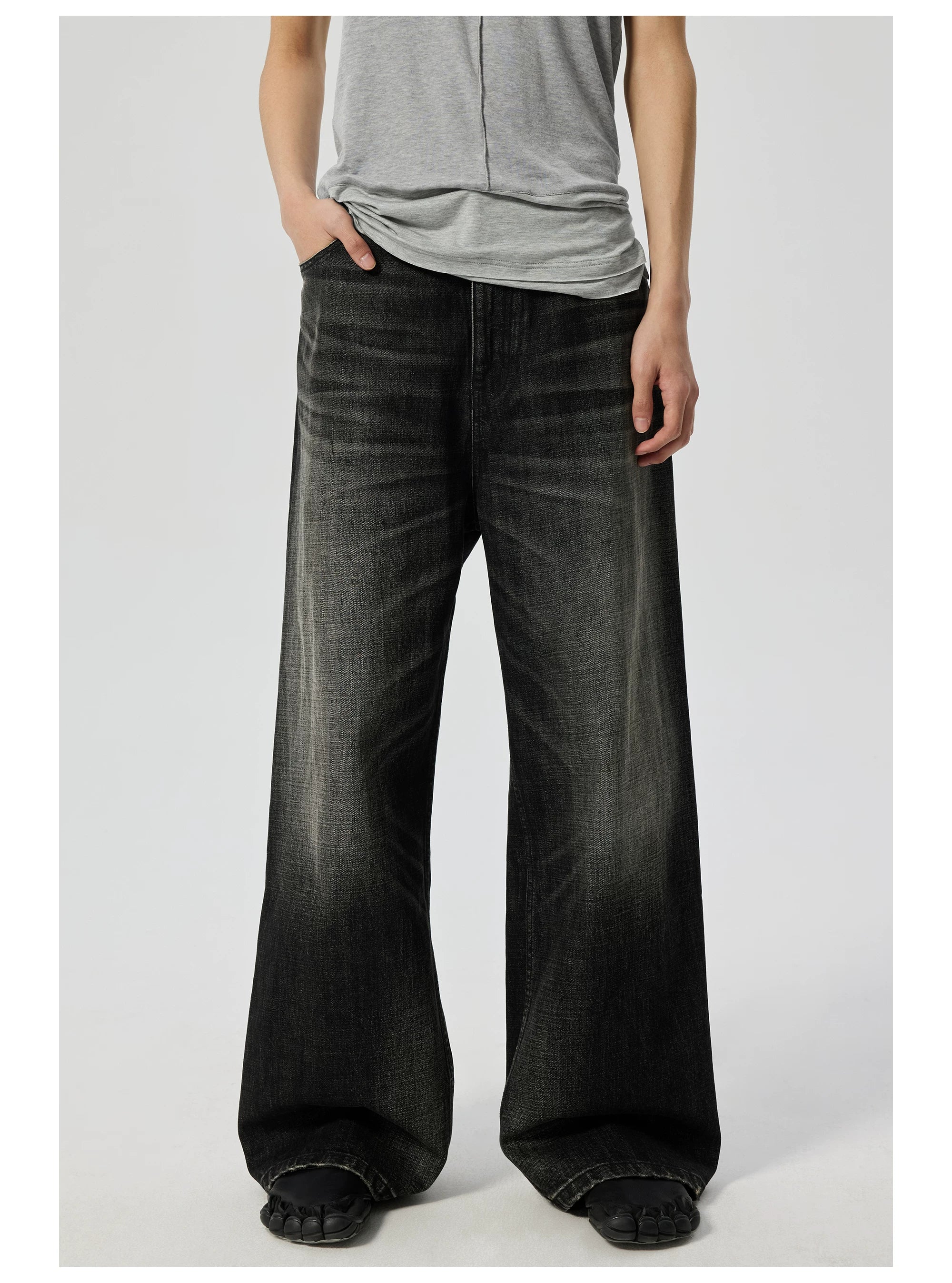 Shadow Wash Baggy Denim Jeans