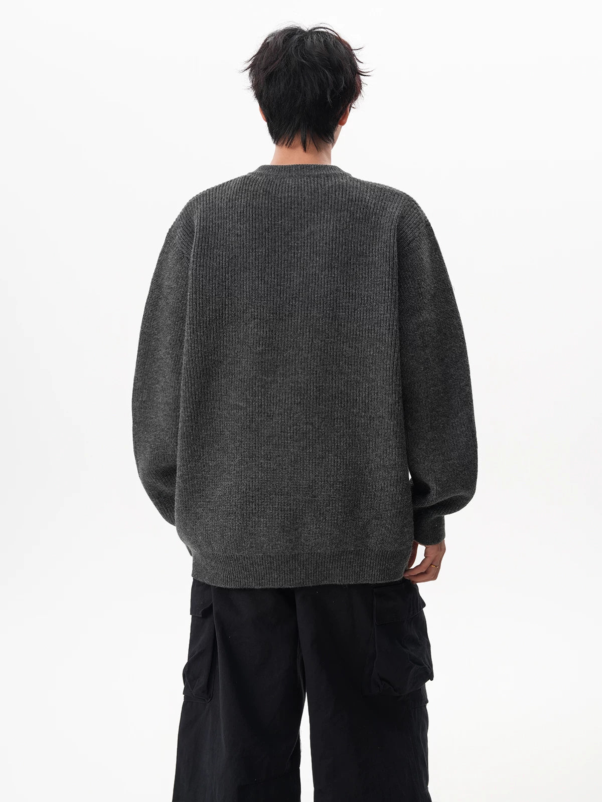 Waffle Henley Knit Sweater