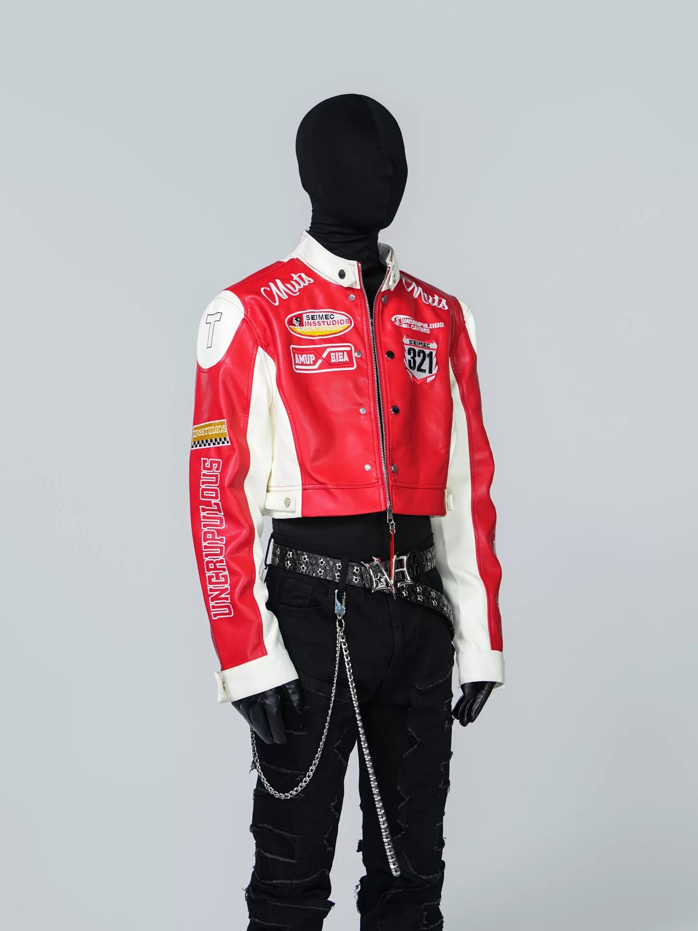 Scarlet Overdrive Cropped Racing Jacket