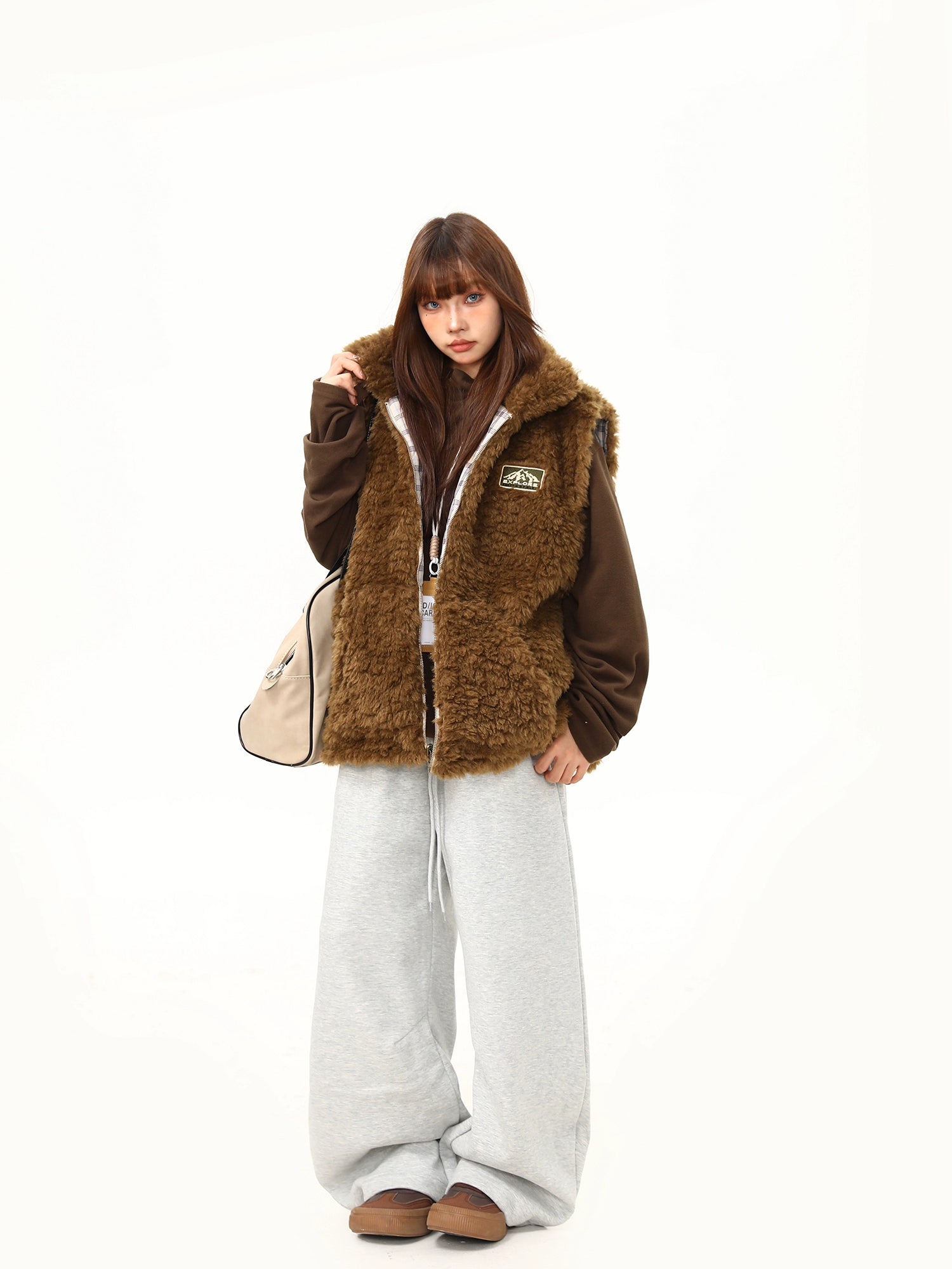 Maple Lodge Check Sherpa Vest