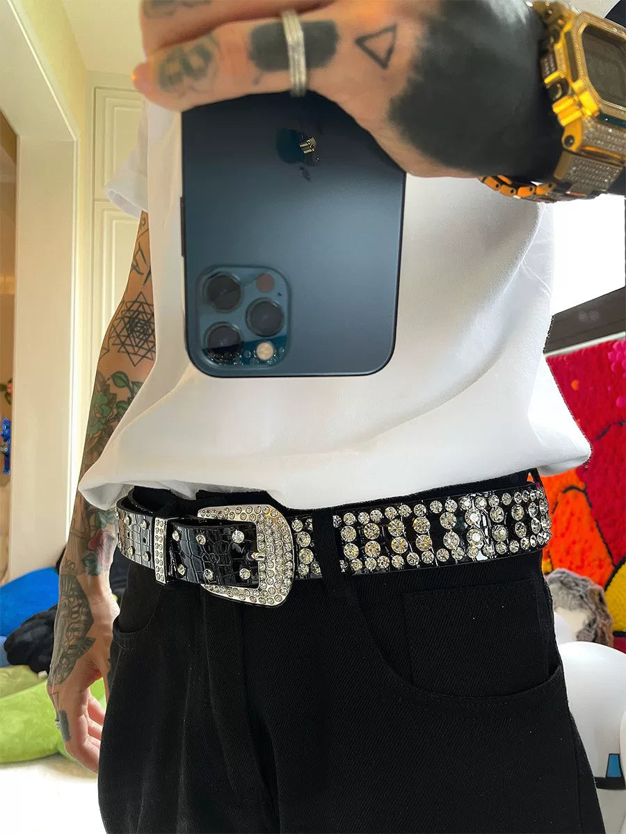Crystalline Outlaw Rhinestone Rodeo Belt