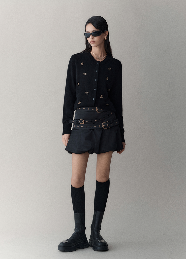 Wool Embellished Cardigan