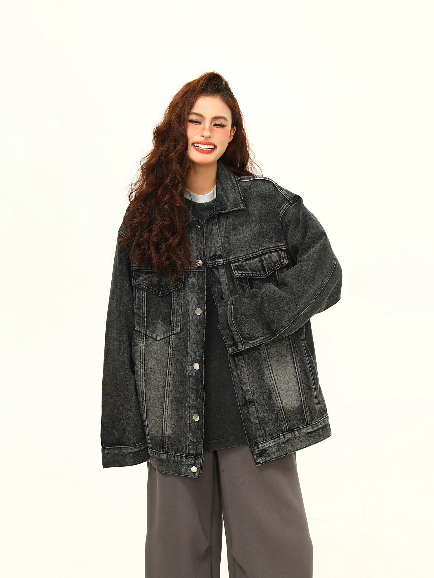 Urban Fade Oversized Denim Jacket