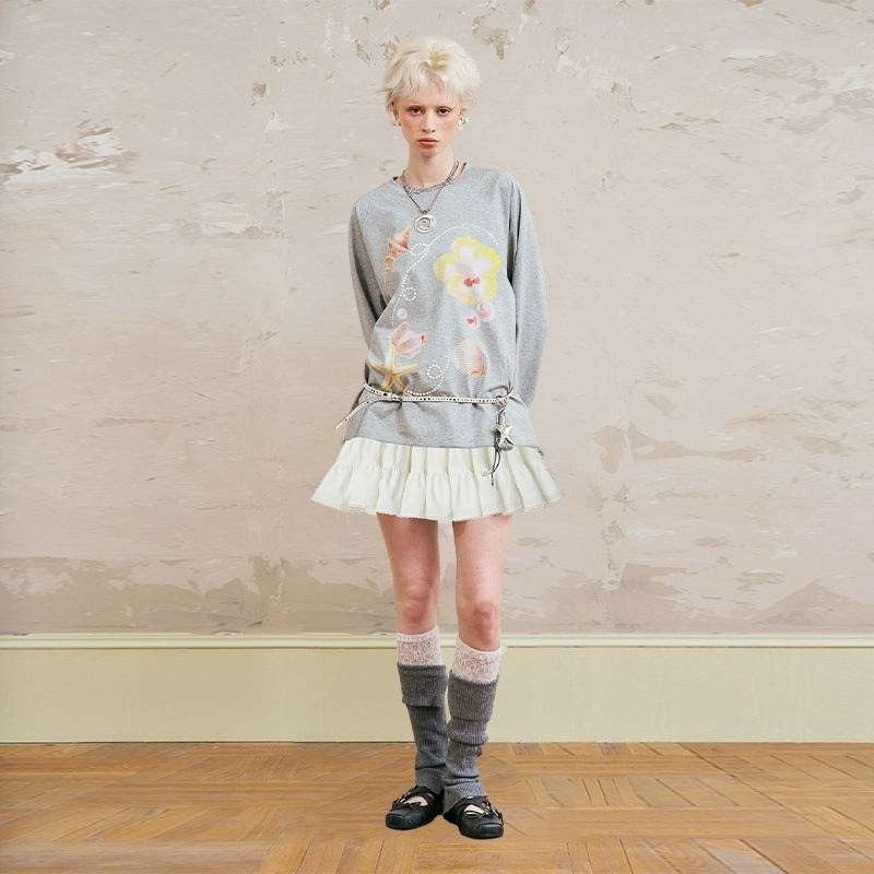 Dreamer Graphic Sweatshirt & Ruffle Skirt Set
