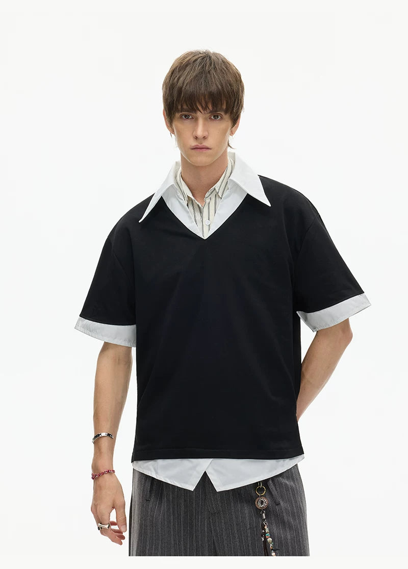 Frost Layered Collar Polo Tee
