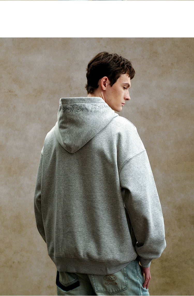 Chandelier Embellished Oversized Graphic Hoodie