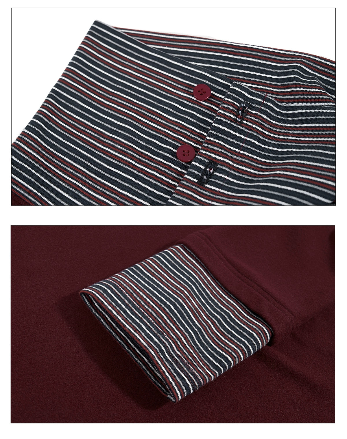 Monochrome Stripe Collar Knit Top