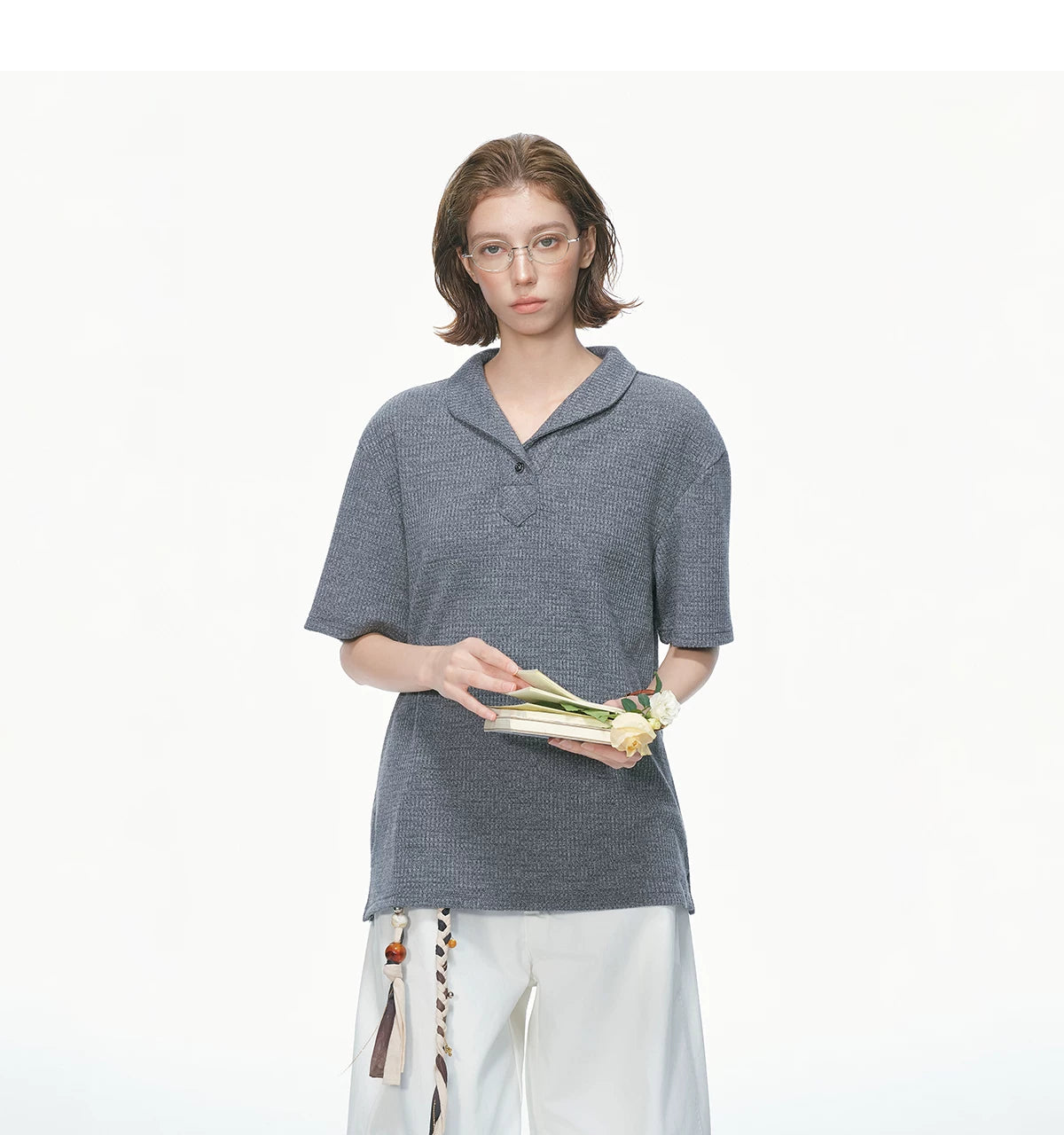 Textured Lounge Knit Polo Shirt