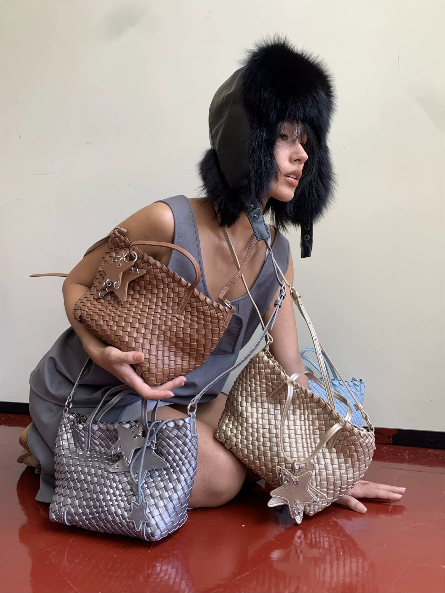 Mini Woven Star Shoulder Bag - view 1