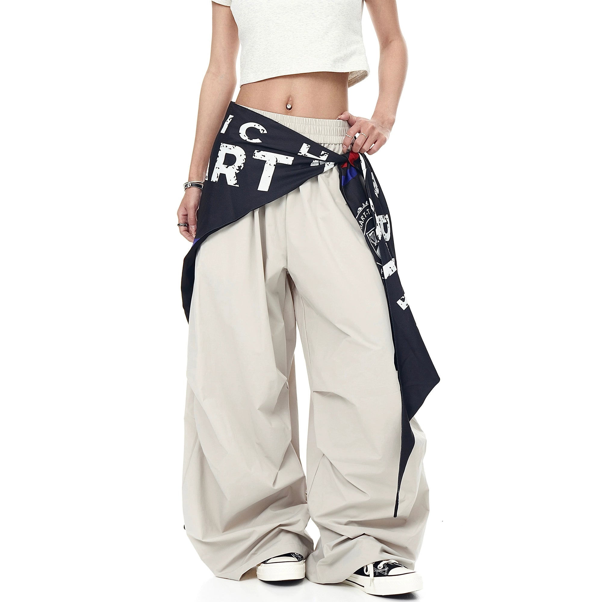 Varsity Drape Parachute Cargo Pants