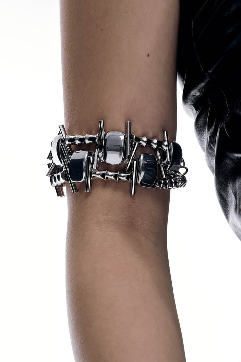 Chrome Assassin Spike Bracelet