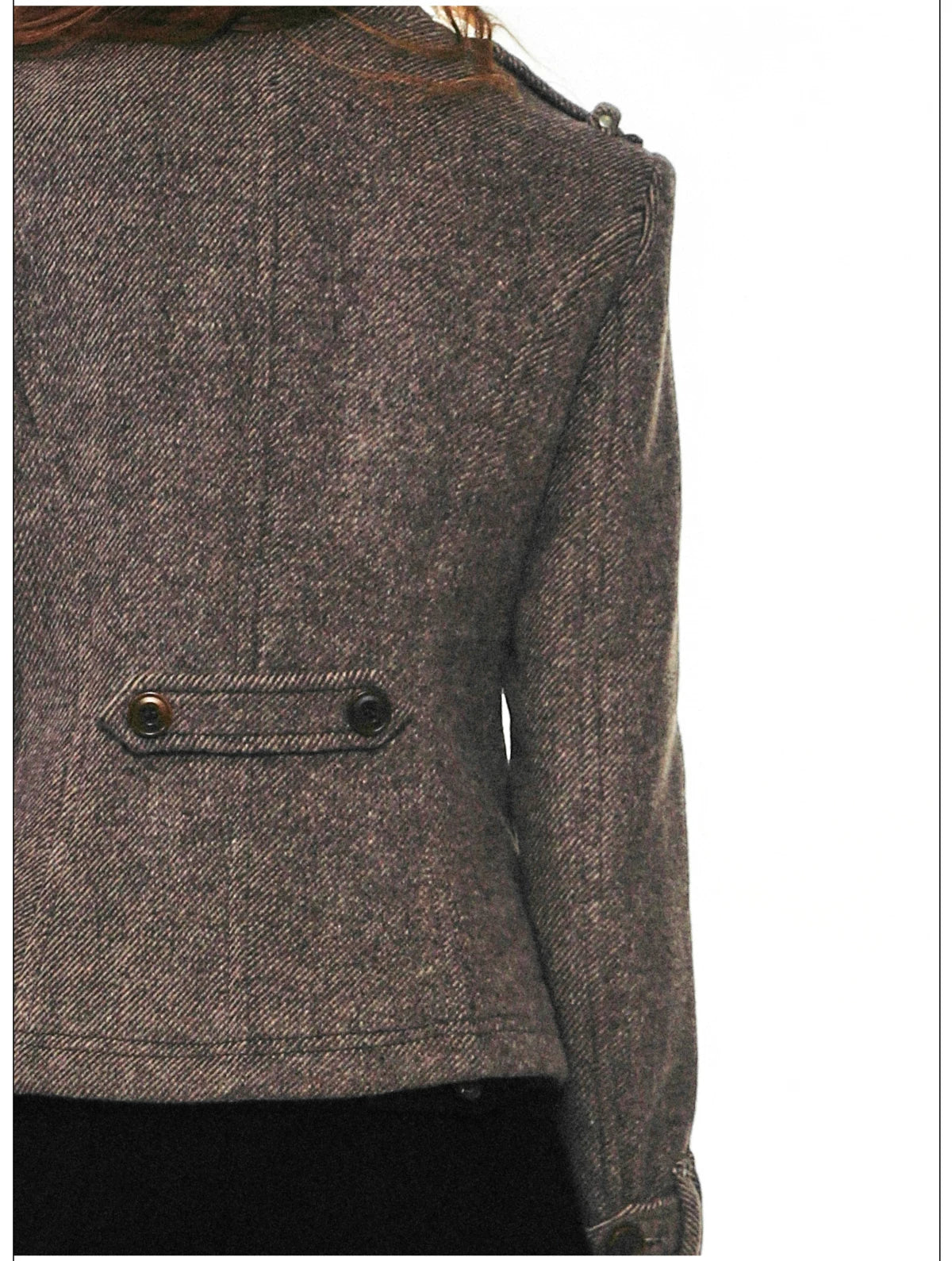Herringbone Tweed Peacoat Jacket