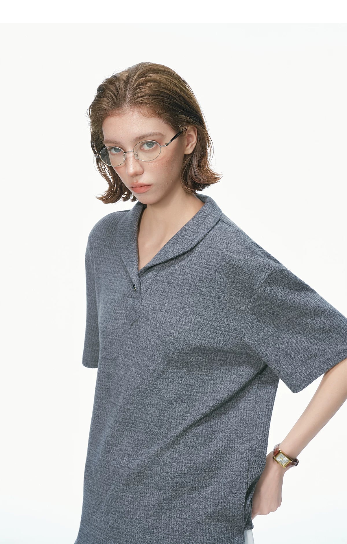Textured Lounge Knit Polo Shirt
