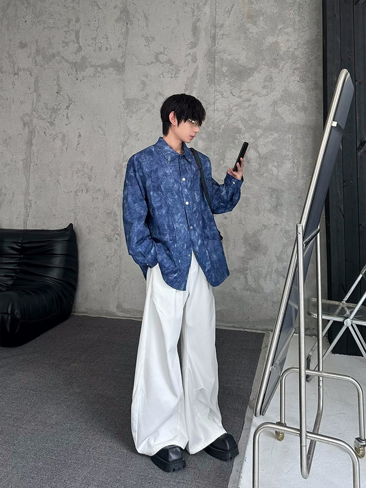 Indigo Drift Textured Shirt