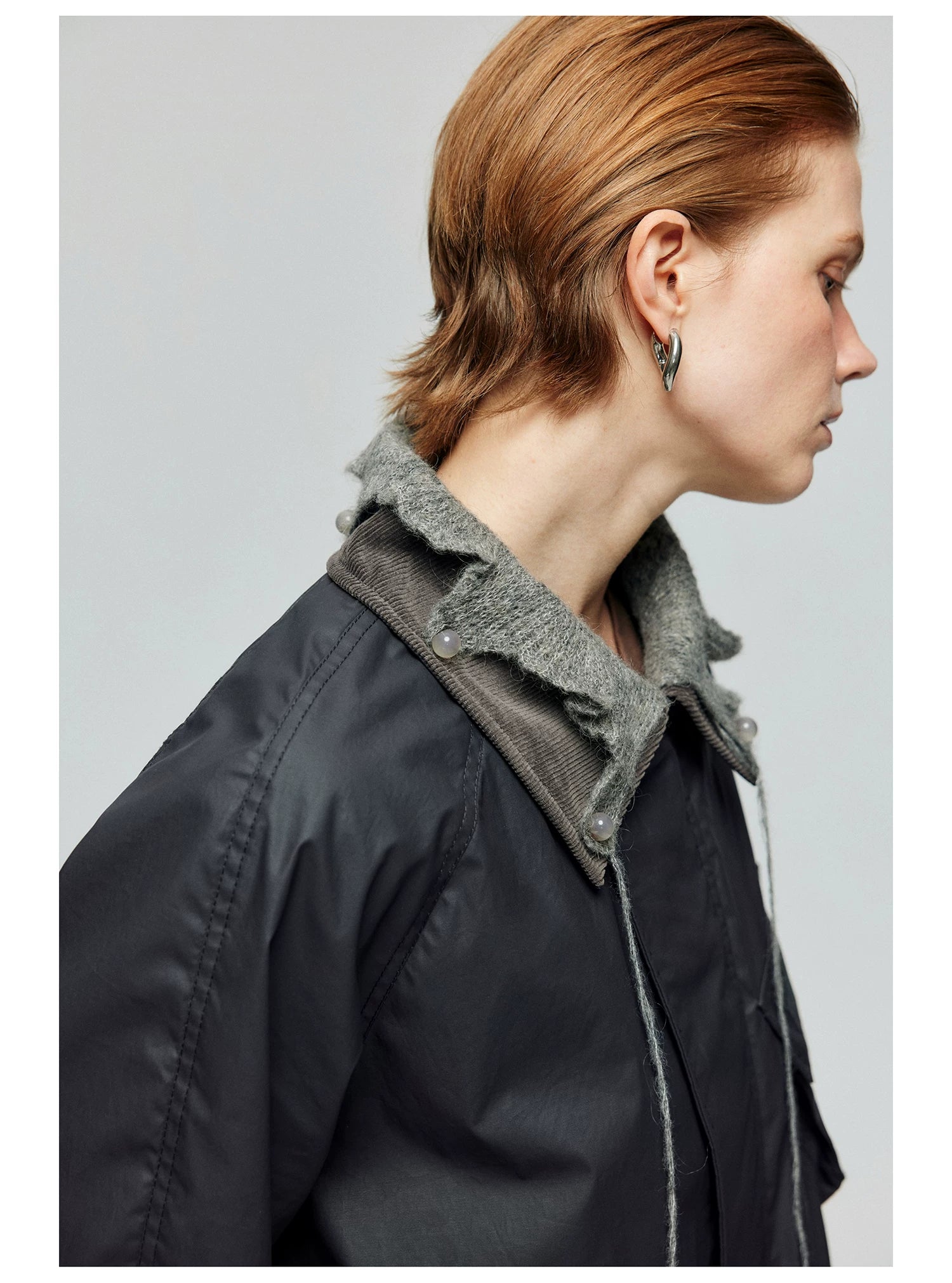 Contrast-Collar Utility Jacket