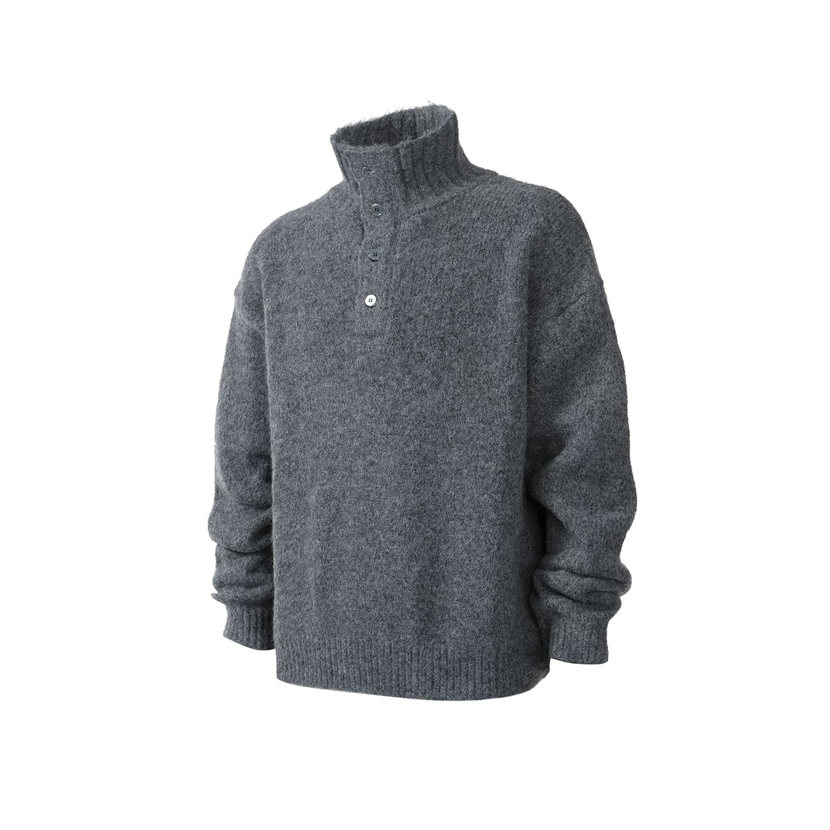 Alden Button-Neck Mock Sweater