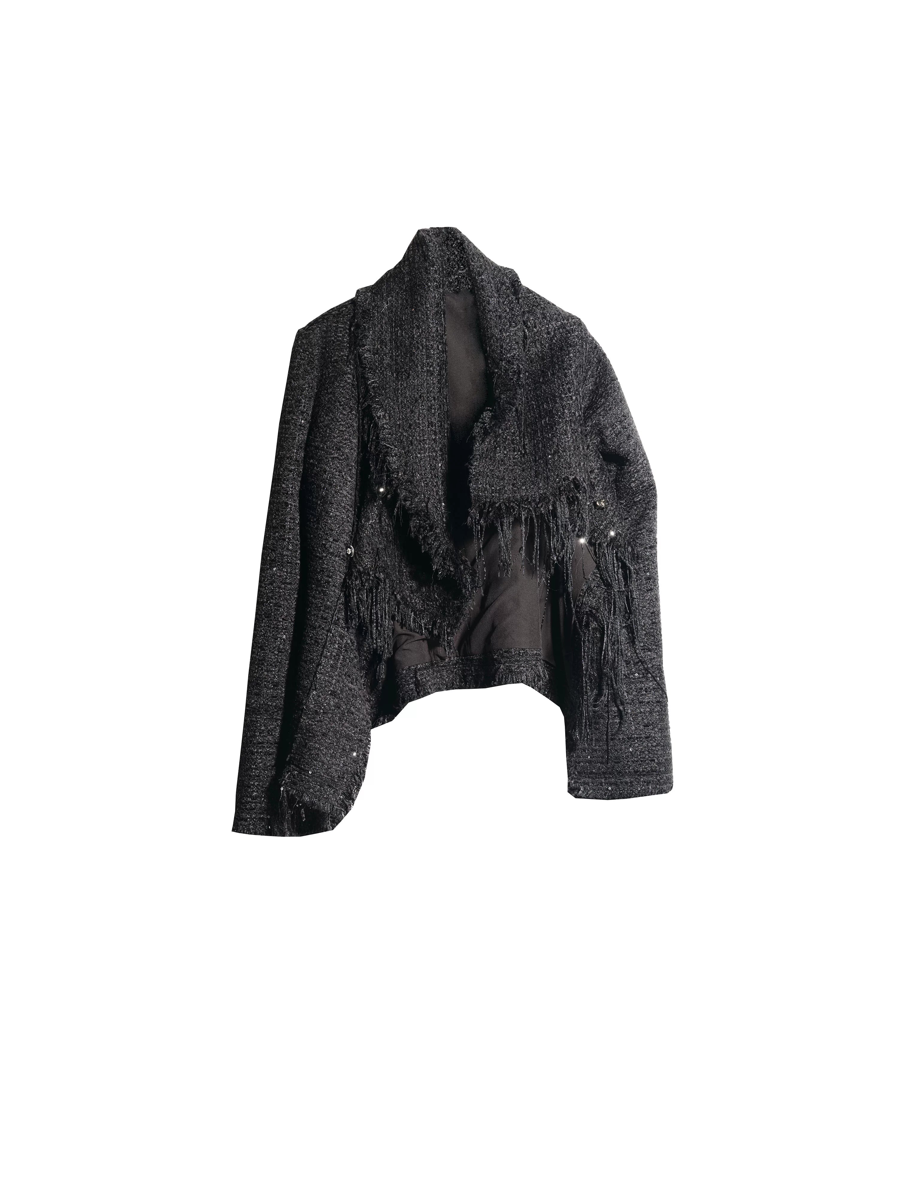 Noirglint Asymmetric Tweed Jacket