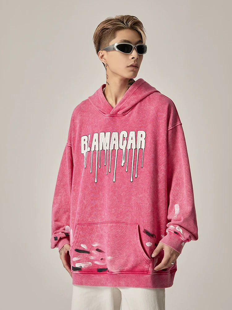 Blamacar Drip Graphic Oversized Hoodie