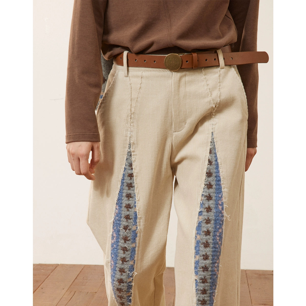 Corduroy Eye-Design Casual Pants